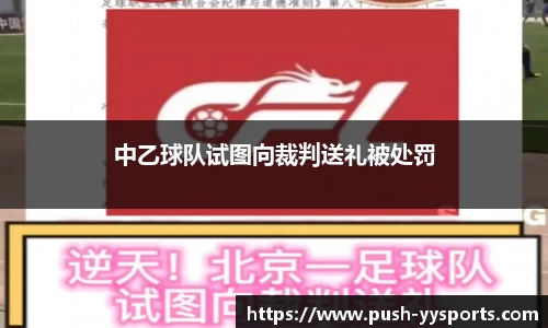 中乙球队试图向裁判送礼被处罚